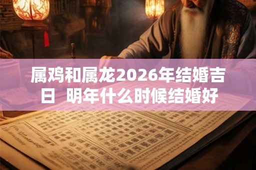 属鸡和属龙2026年结婚吉日  明年什么时候结婚好