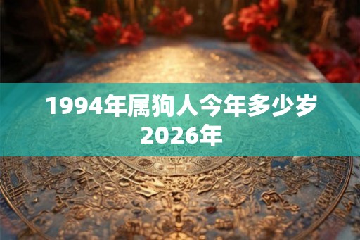 1994年属狗人今年多少岁2026年 1994年属狗人今年多少岁2026年