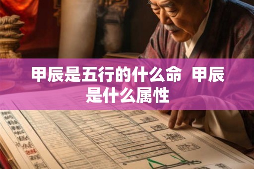 甲辰是五行的什么命  甲辰是什么属性