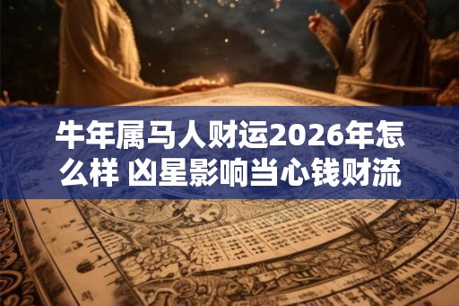牛年属马人财运2026年怎么样 凶星影响当心钱财流失