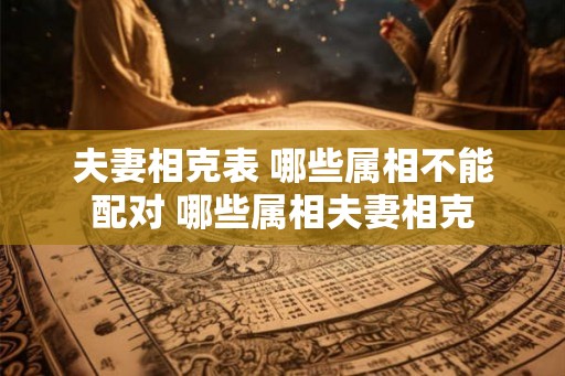 夫妻相克表 哪些属相不能配对 哪些属相夫妻相克