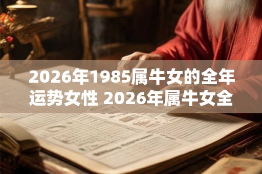 2026年1985属牛女的全年运势女性 2026年属牛女全年运程如何 2026年1985属牛女的全年运势女性 2026年属牛女全年运程如何