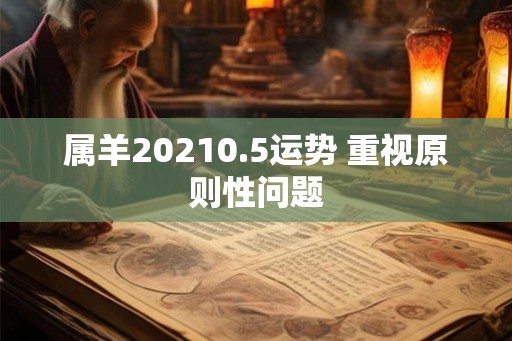 属羊20210.5运势 重视原则性问题