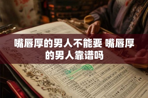 嘴唇厚的男人不能要 嘴唇厚的男人靠谱吗