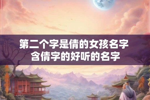 第二个字是倩的女孩名字 含倩字的好听的名字