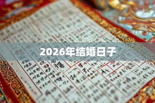 2026年结婚日子