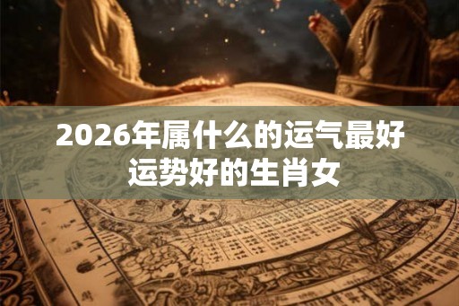 2026年属什么的运气最好 运势好的生肖女 2026年属什么的运气最好 运势好的生肖女