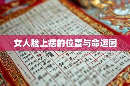 女人脸上痣的位置与命运图