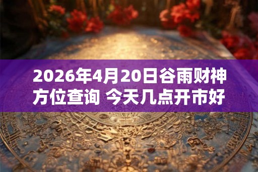 2026年4月20日谷雨财神方位查询 今天几点开市好