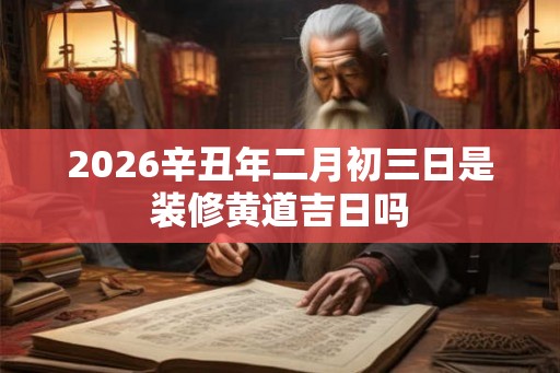 2026辛丑年二月初三日是装修黄道吉日吗