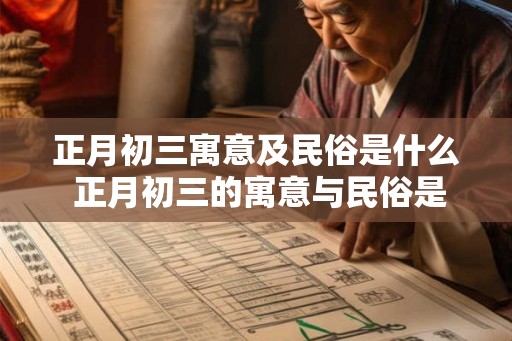 正月初三寓意及民俗是什么 正月初三的寓意与民俗是什么 正月初三寓意及民俗是什么 正月初三的寓意与民俗是什么