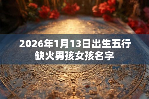 2026年1月13日出生五行缺火男孩女孩名字