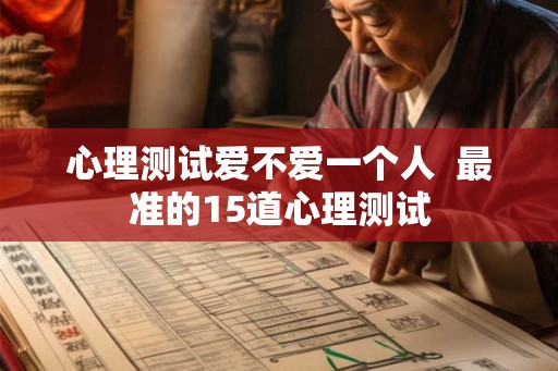 心理测试爱不爱一个人  最准的15道心理测试