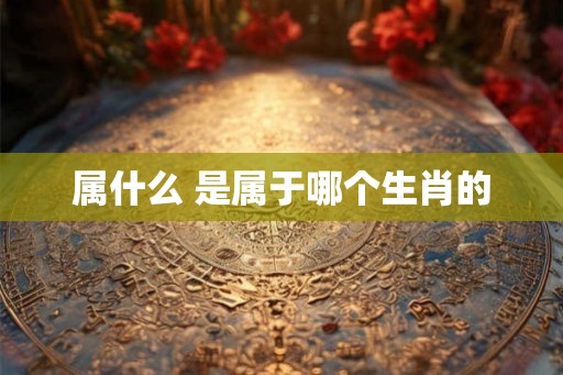 属什么 是属于哪个生肖的 属什么 是属于哪个生肖的
