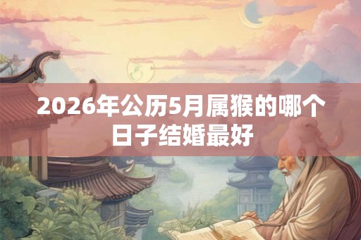 2026年公历5月属猴的哪个日子结婚最好
