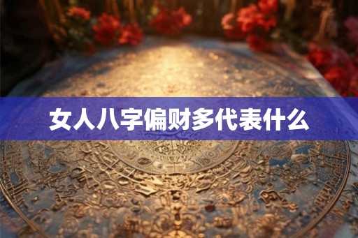 女人八字偏财多代表什么