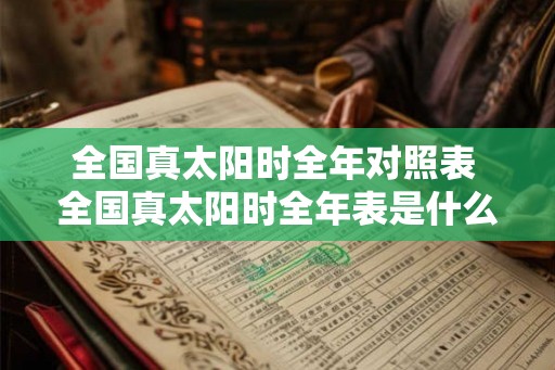 全国真太阳时全年对照表 全国真太阳时全年表是什么