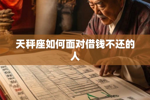 天秤座如何面对借钱不还的人