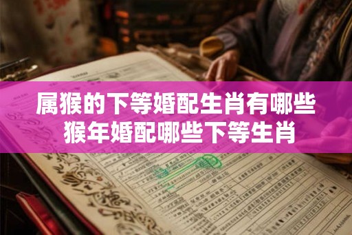 属猴的下等婚配生肖有哪些 猴年婚配哪些下等生肖