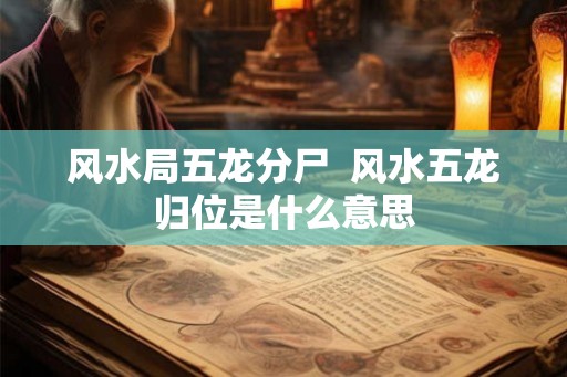 风水局五龙分尸  风水五龙归位是什么意思