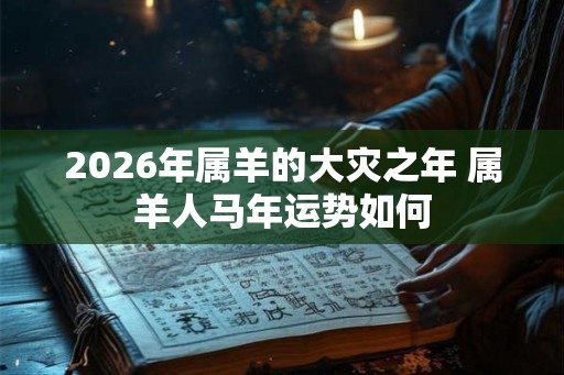 2026年属羊的大灾之年 属羊人马年运势如何