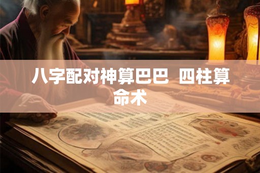 八字配对神算巴巴 四柱算命术 八字配对神算巴巴 四柱算命术