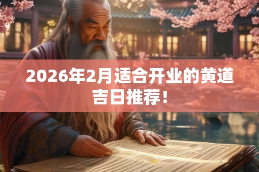2026年2月适合开业的黄道吉日推荐！