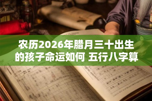 农历2026年腊月三十出生的孩子命运如何 五行八字算命取名 农历2026年腊月三十出生的孩子命运如何 五行八字算命取名