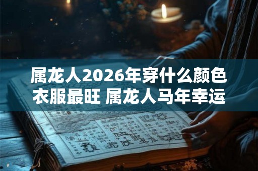 属龙人2026年穿什么颜色衣服最旺 属龙人马年幸运色是什么