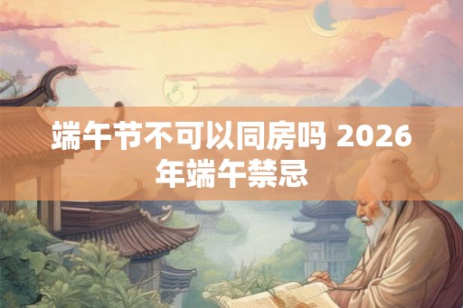 端午节不可以同房吗 2026年端午禁忌