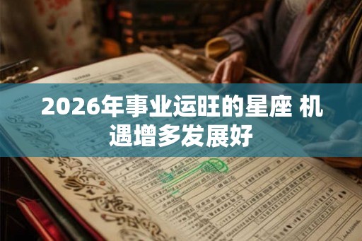 2026年事业运旺的星座 机遇增多发展好