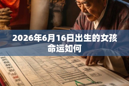2026年6月16日出生的女孩命运如何