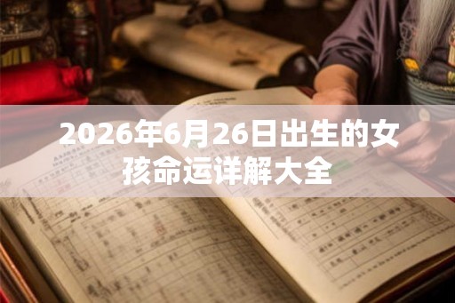 2026年6月26日出生的女孩命运详解大全