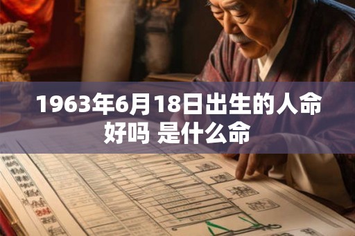 1963年6月18日出生的人命好吗 是什么命