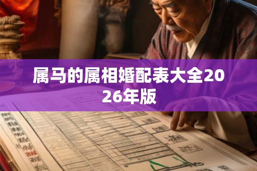 属马的属相婚配表大全2026年版