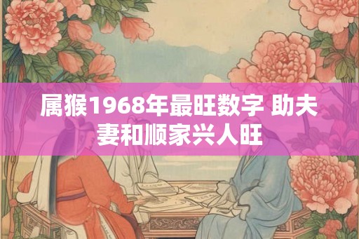 属猴1968年最旺数字 助夫妻和顺家兴人旺