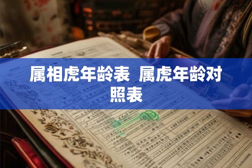 属相虎年龄表  属虎年龄对照表