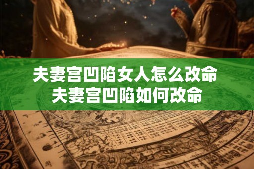夫妻宫凹陷女人怎么改命 夫妻宫凹陷如何改命