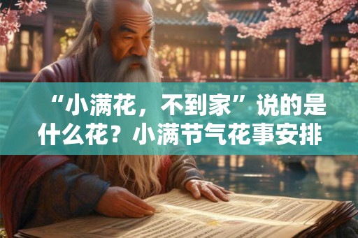 “小满花，不到家”说的是什么花？小满节气花事安排