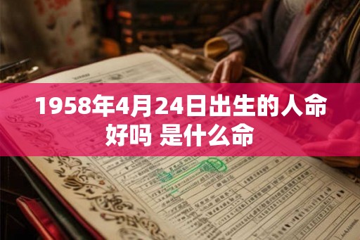 1958年4月24日出生的人命好吗 是什么命