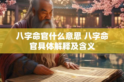 八字命官什么意思 八字命官具体解释及含义