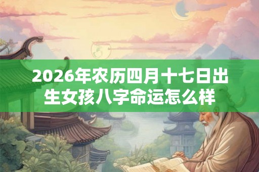 2026年农历四月十七日出生女孩八字命运怎么样