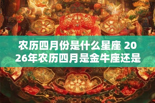 农历四月份是什么星座 2026年农历四月是金牛座还是双子座 农历四月份是什么星座 2026年农历四月是金牛座还是双子座