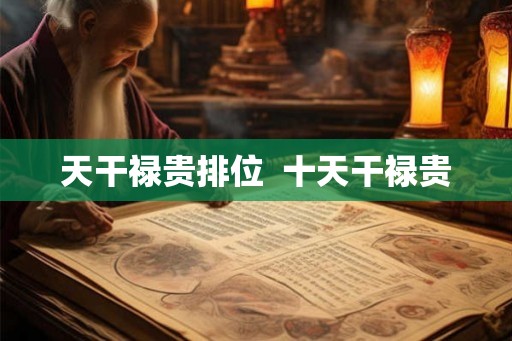 天干禄贵排位 十天干禄贵 天干禄贵排位 十天干禄贵