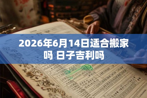 2026年6月14日适合搬家吗 日子吉利吗