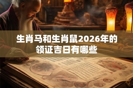 生肖马和生肖鼠2026年的领证吉日有哪些