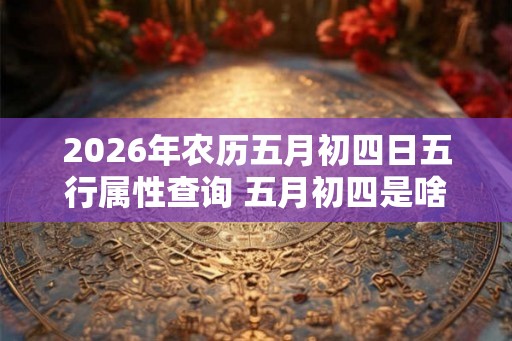 2026年农历五月初四日五行属性查询 五月初四是啥节日