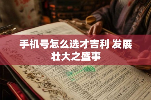 手机号怎么选才吉利 发展壮大之盛事