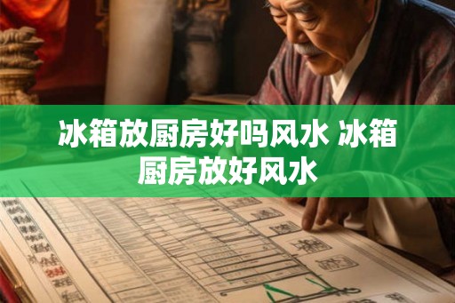 冰箱放厨房好吗风水 冰箱厨房放好风水