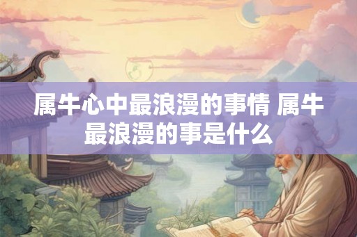 属牛心中最浪漫的事情 属牛最浪漫的事是什么